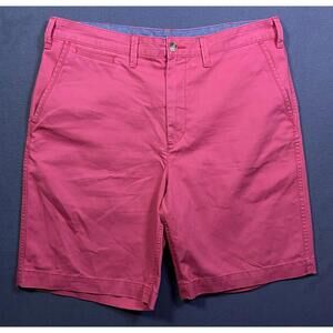 Polo Ralph Lauren Shorts Men's 34 (36) Red w/Dark Blue Pony Relaxed Fit 9" EUC!